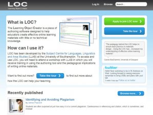 LOC website home page screenshot