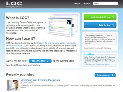 LOC website home page screenshot
