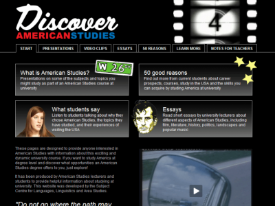Discover America home page