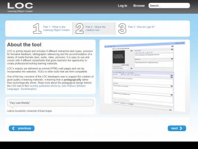 LOC tool tour screenshot
